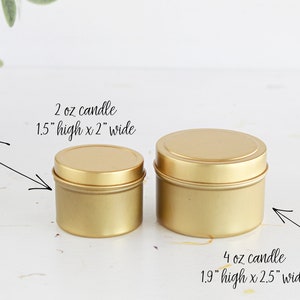 Wedding Favors/ Bulk for Guests / Blush Floral Candle Favors / Set of 10 Candle Favors / Personalized Wedding Favors / Gold Tin Candles image 2