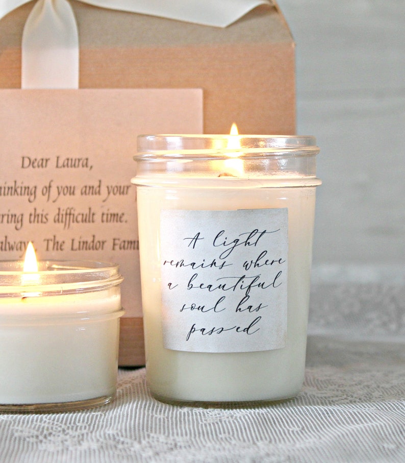 Memorial Candle Gift Set / Condolence Gift / Sympathy Gift / Etsy