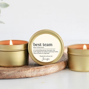Best Team / Bulk Candles / Set of 10 / Corporate Gift / Team Appreciation Gift / Appreciation Week Gift /  Employee Thank You Gift