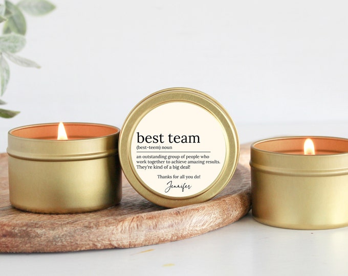 Best Team / Bulk Candles / Set of 10 / Corporate Gift / Team Appreciation Gift / Appreciation Week Gift /  Employee Thank You Gift