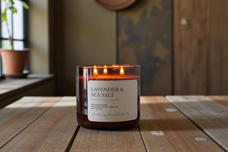 Soy 3 wick Candle / Strong Scented / Gift for Him / Hygge/ Hand Poured / Coffee Candle Book Candle / New Home Gift / Lavender Hostess Gift image 3