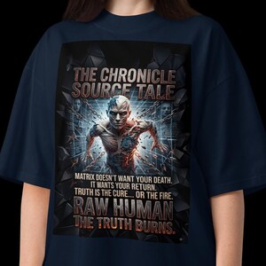 Contract Burned: The Chronicle Source Tale - Raw Human Oversized Tee
