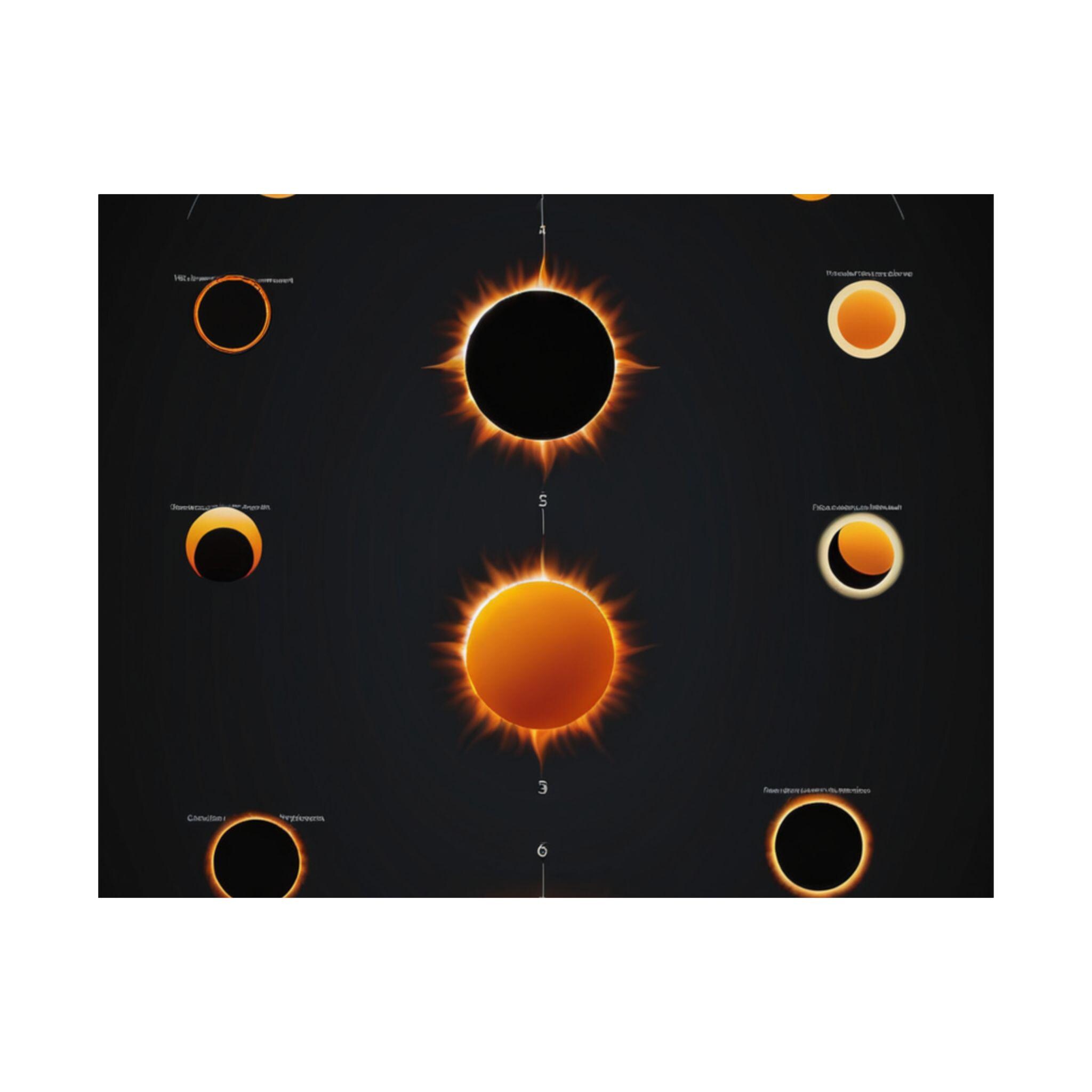 Eclipse Phases Diagram Poster - Wall Art Print - Solar Eclipse 2026 ...
