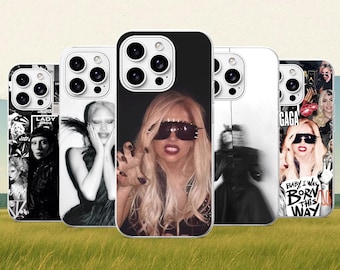 Lady Gaga Phone Case Music Singer Cover for iPhone 17Pro, 16, 15, 14, 13, 12, Samsung S26, S25, S24, S23Fe, A16, A56, Pixel 10, 9Pro