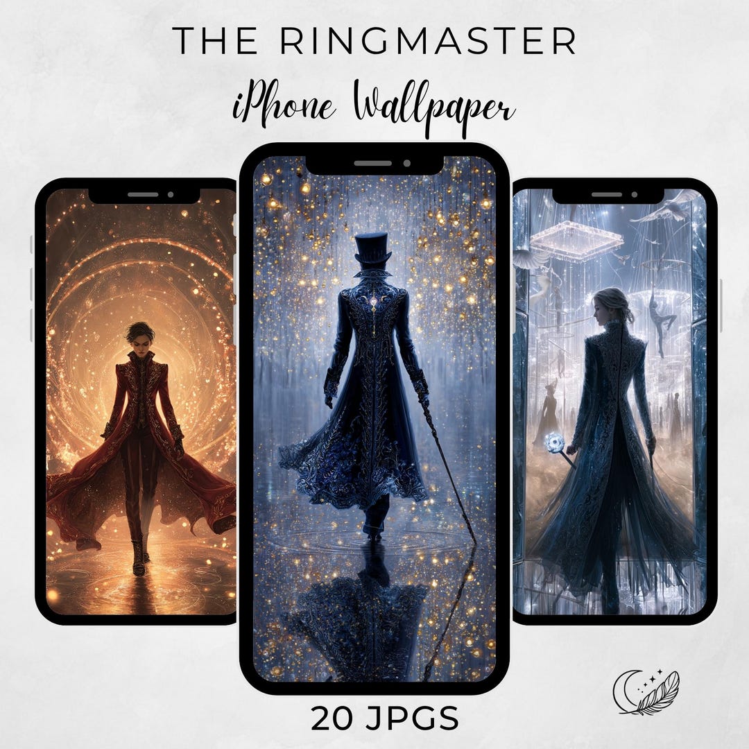 The Ringmaster iPhone Wallpaper Pack, Dark Fantasy Circus Phone ...