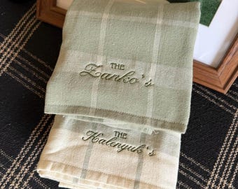 Custom Embroidered Kitchen Towels - Personalized Kitchen Towel