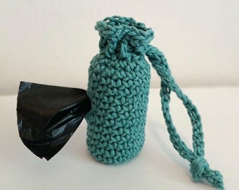 Patrón de crochet para sujetar bolsas de excrementos de perro