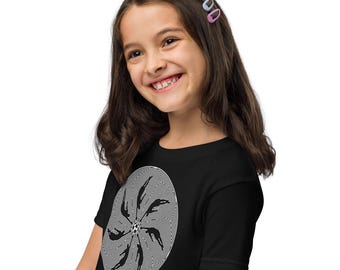 Youth Soccer Circle Optical Art T-Shirt: Dynamic Players Design