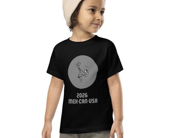 Toddler Kicking soccer op art T-Shirt (black)