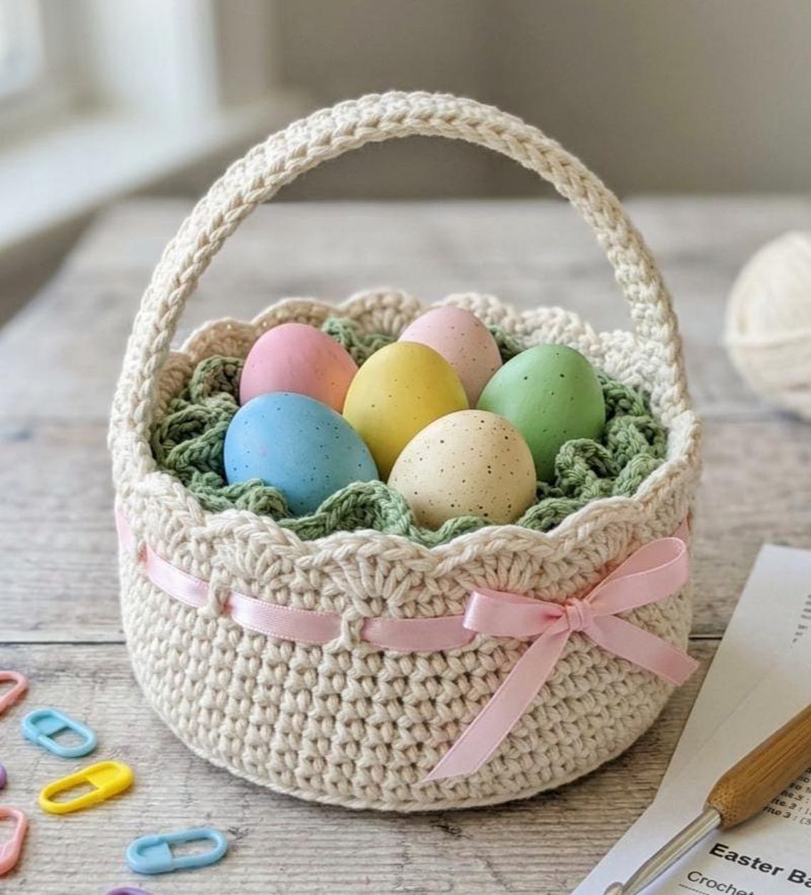 Easter Egg Basket Crochet Pattern PDF - Easy Amigurumi Basket Tutorial ...