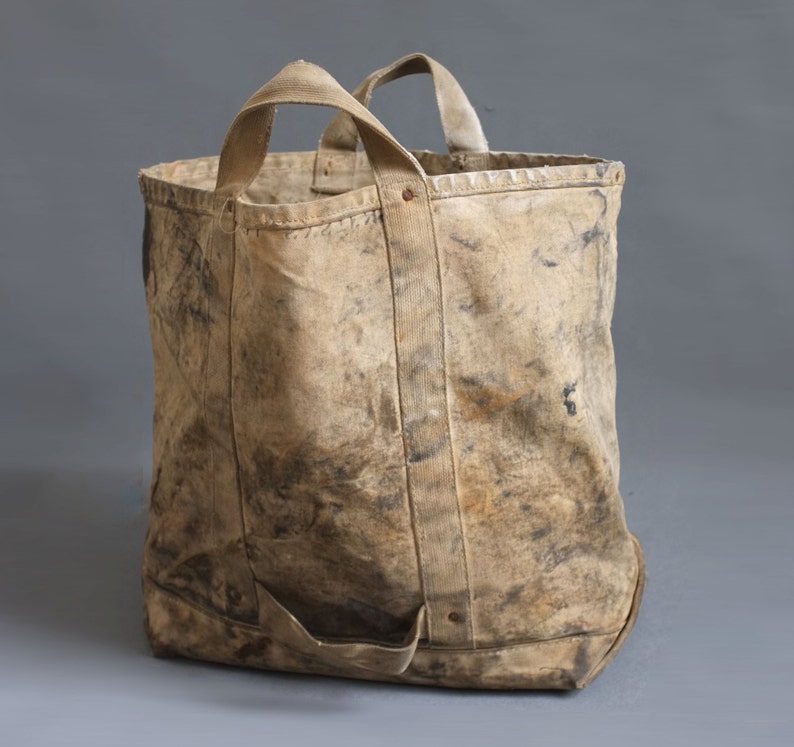 Vintage Heavy Duty Canvas Tote lineman coal bag Etsy
