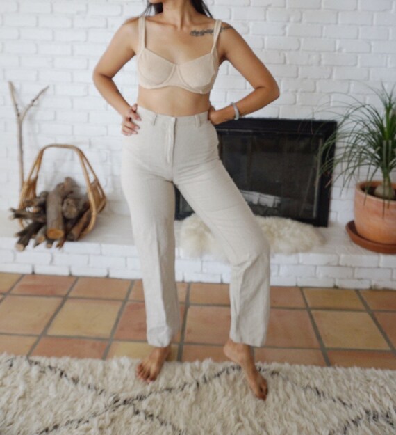 Oatmeal Linen Pants