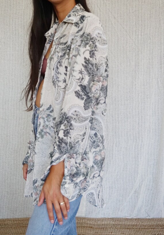 Vintage silk paisley blouse