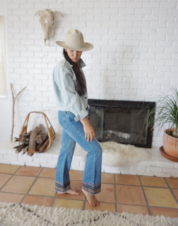 Vintage Embroidered Western Jeans