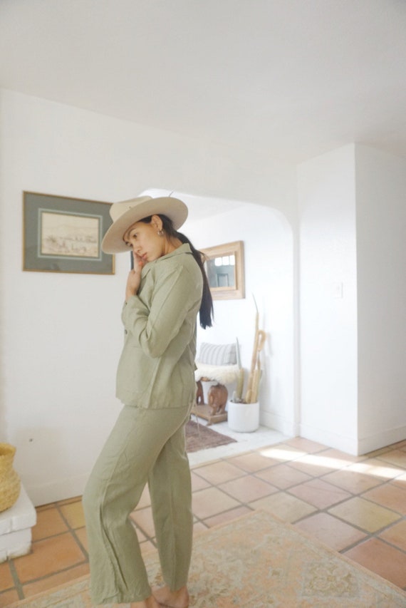 Vintage sage suit set