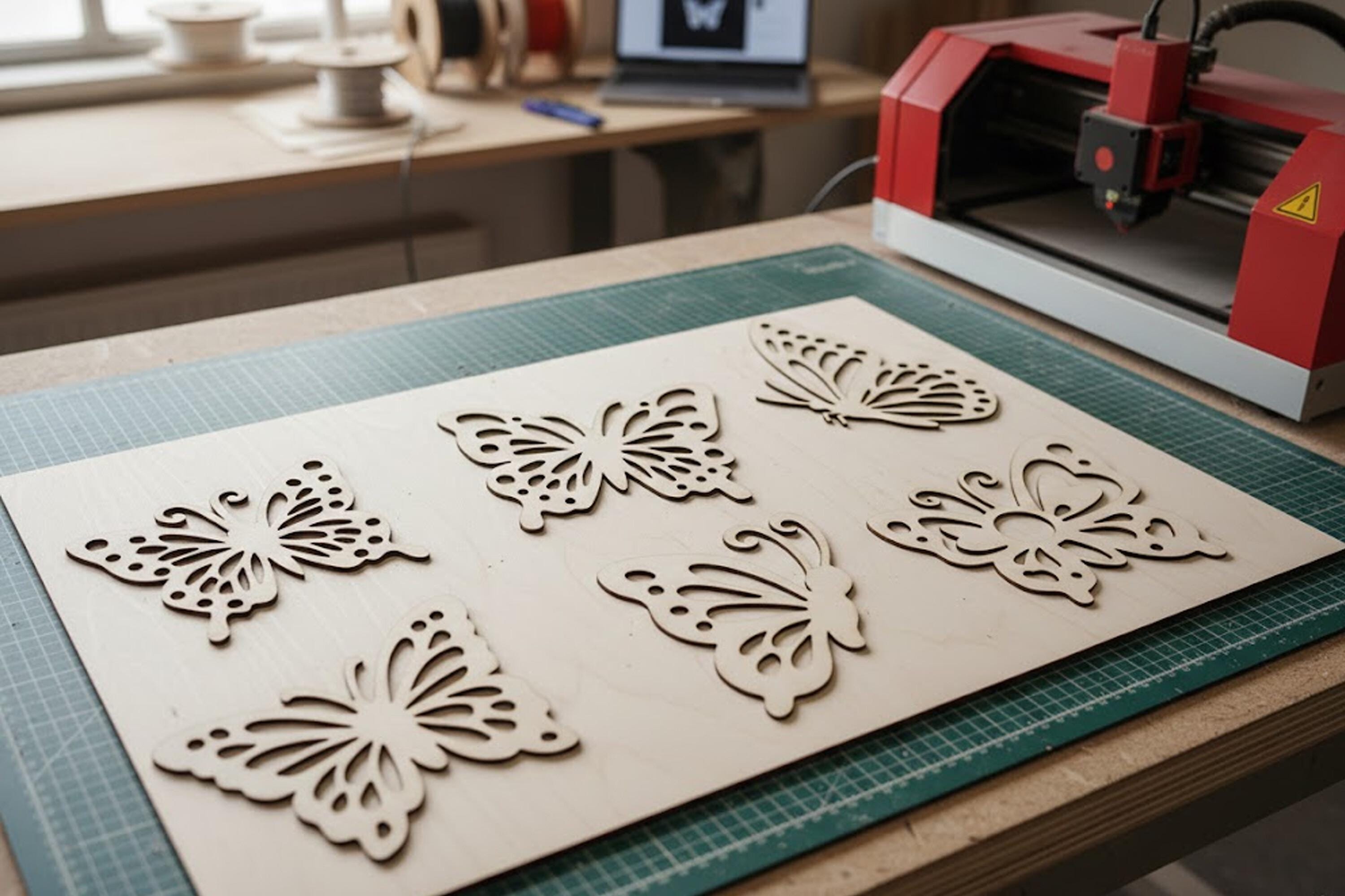 Laser Cut Butterfly SVG Bundle – Beautiful Layered Butterfly Designs ...