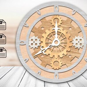 3D Wall Clock Shadow Box Laser Cut – Multilayer Clock & Shadow Box for Cricut Glowforge