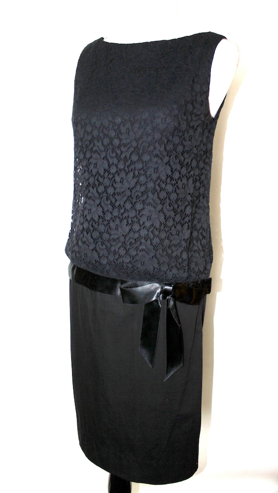 Vintage MR. MORT Drop Waist Dress SMALL Sleeveless