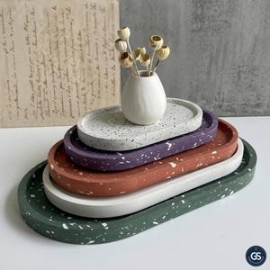 Oval Tray Silicone Molds for Concrete, Plaster, Jewelry Display, Modern Bowl Plate Design  Craft Kit - Geometric Home Decor Pottery Mold