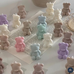 Silicone Bear Mold for Scented Candles, Soap Making and Resin Casting - Cute Animal Shape Mold for Home Decor, Aromatherapy