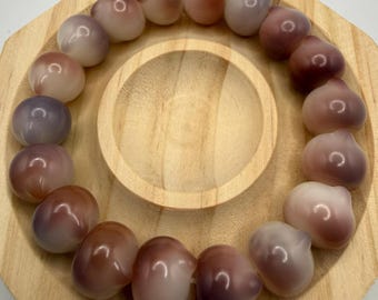 Natural Premium Bodhi Seed Candy + Cat Bracelet - 13mm - C4-3484