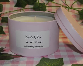 Velvet Wood | Strong Scent | 8 oz | Vanilla & Cedar | Hand Poured