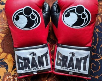 Professionele Grant-bokshandschoenen - rood en zwart Hecho En Mexico - Premium leren sparring- en trainingsuitrusting - Authentiek Grant wereldwijd
