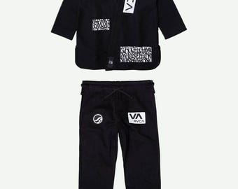 Conjunto de gi Shoyoroll negro para BJJ, lote 105, kimono brasileño de jiu-jitsu con pantalones, uniforme premium para grappling, 450 g/m².