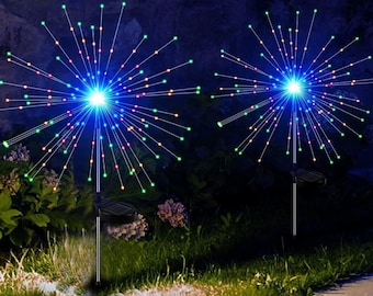 Zonne-vuurwerkverlichting Buitentuin LED Paardebloemverlichting Waterdicht Kerstverlichting Patio Gazon Decor Landschapsverlichting