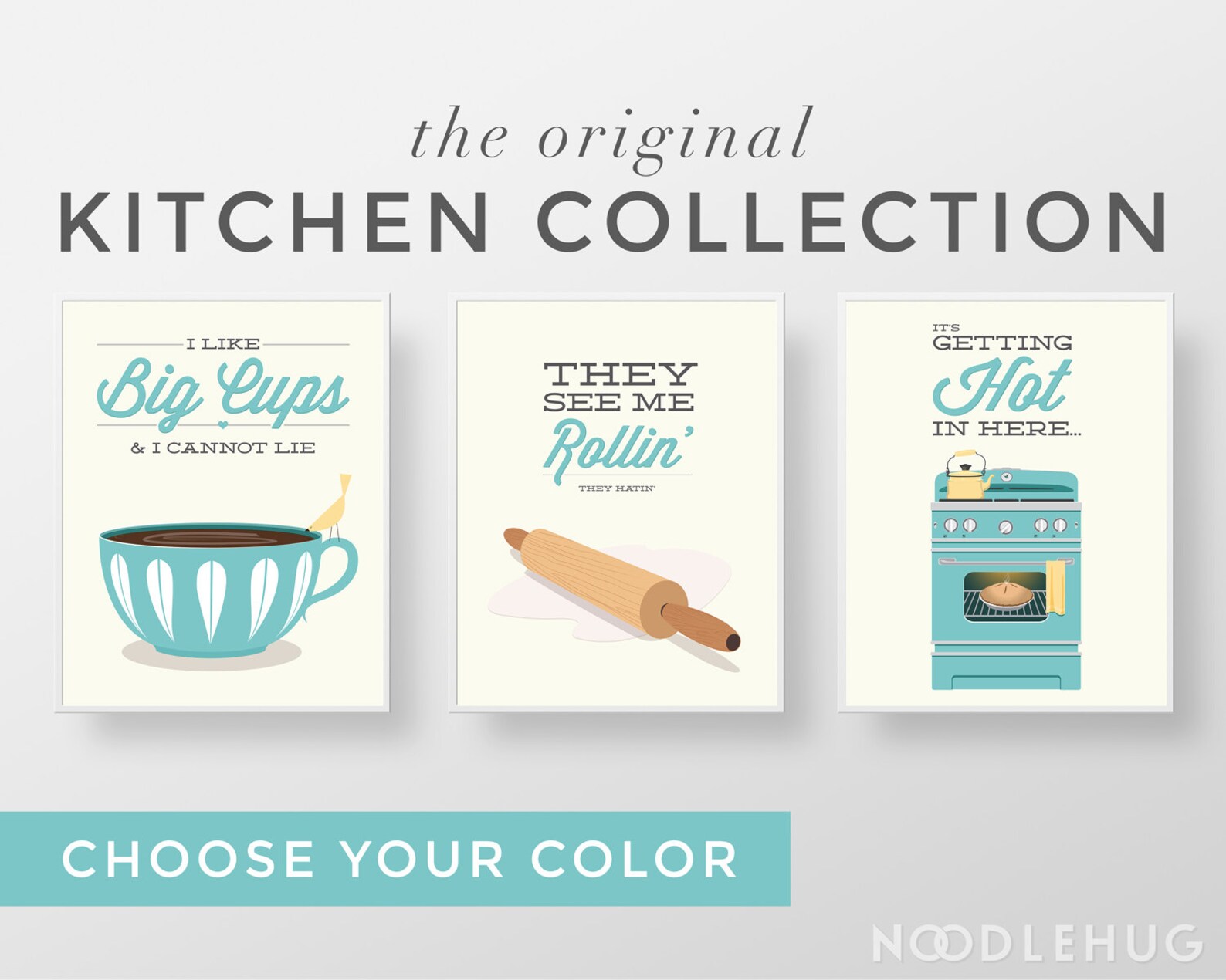 Funny Kitchen Print Set Set of 3 Poster Prints Baking Etsy