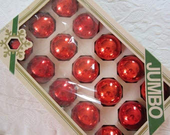 red glass ornaments etsy