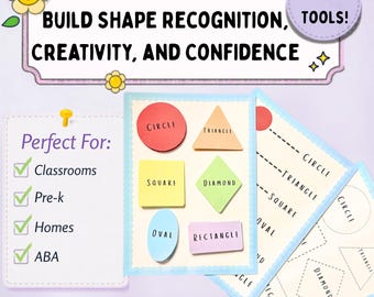 Shape Match and Trace Activity Bundle | Pre-K and Early Learning Tool