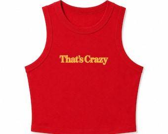 Camiseta sin mangas corta con estampado de meme retro Y2K, estilo loco.