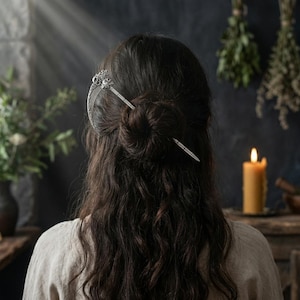 Moon Hair Fork Silver - Etsy