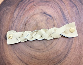 7" Handmade Upcycled Leather Bracelet