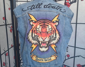 Tattoo inspired tiger vest