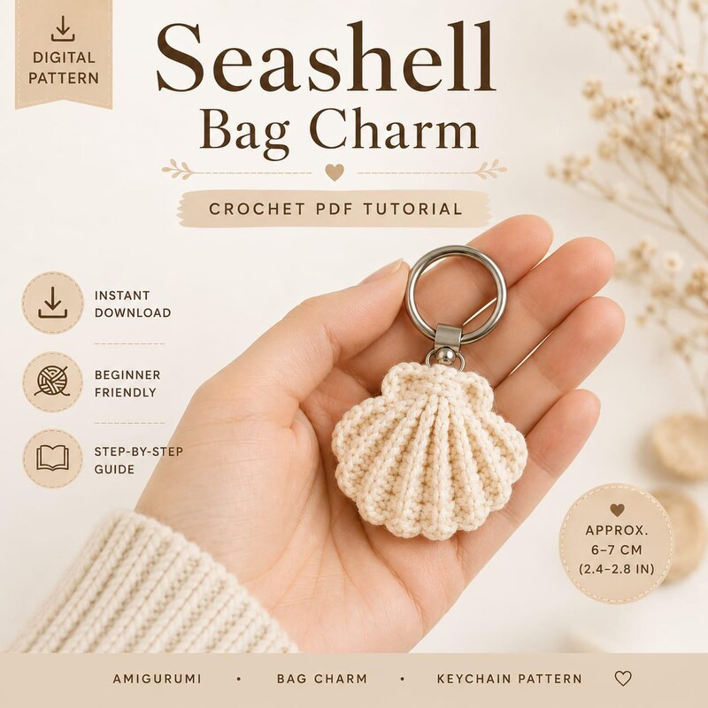Seashell Bag Charm - Etsy UK