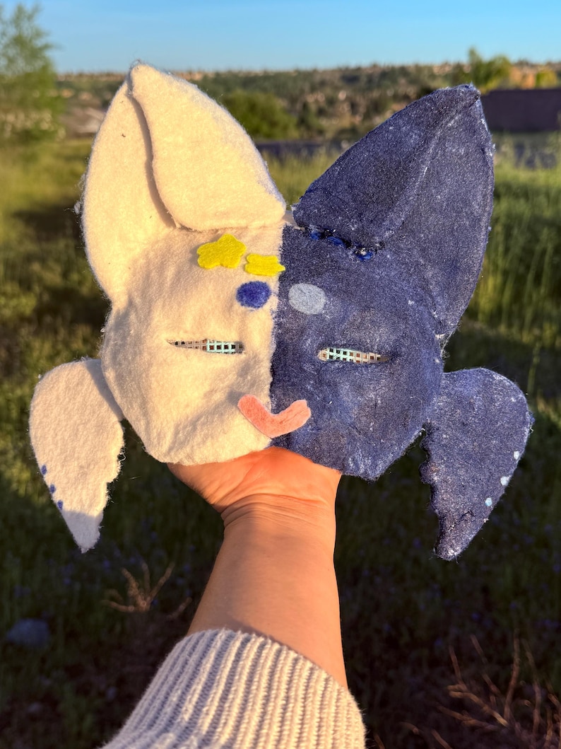 Handmade Therian Mask | Felt Animal Alterhuman Gear | Quadrobics Cosplay Mask | Custom Furry Face Mask with Mesh Eyes | Dog Otter Cat image 5