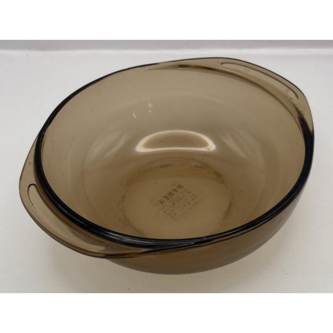 Vtg Pyrex Corning 023 Amber 1.5L Tab Handle Casserole Baking Dish No ...
