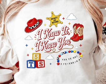 Diseño PNG de Toy Story TS "Lo sabía, te conocía", vaquera del oeste, descarga digital para camiseta, taza, bolso y lata de vidrio.