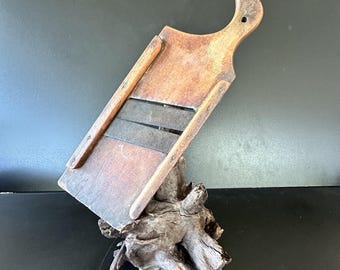 19 Centuries antique wooden cabbage slicer or kraut roughly 1850s-1940s ANTIQUE