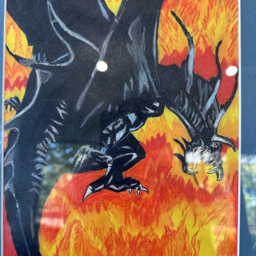 Dramatic Dragon Artwork by Possible Bryce Winslow Fantasy Art - Etsy