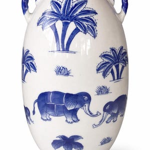  Blue Elephant 花瓶 Blue Elephant Vase - Etsy