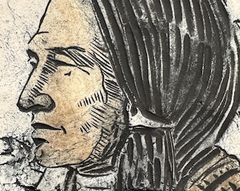 Stan Langtwait ,,Shapes of Clay Mt St Helens Ash Pottery Plaque