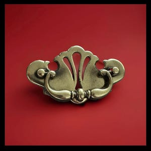 Brass Batwing Handles 1983 Cont B 20611 4 1/4” Wide (4)hardware Seashell Fan