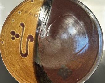 Miska na sałatkę makaronową, ręcznie robiona, Mangum Pottery Art Studio, sygnowana, 112, Karolina Północna