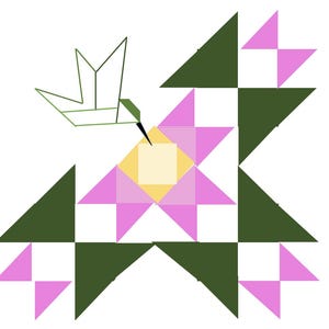 Patrón de colcha Hummingbird Barn – Descarga digital