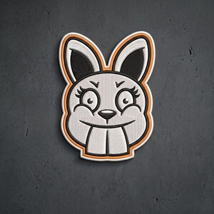 Funny Beaver Bunny Face Patch - Cute Squirrel Rabbit Teeth Embroidered Patch - Cartoon Animal Iron on Patch Badge Clothing