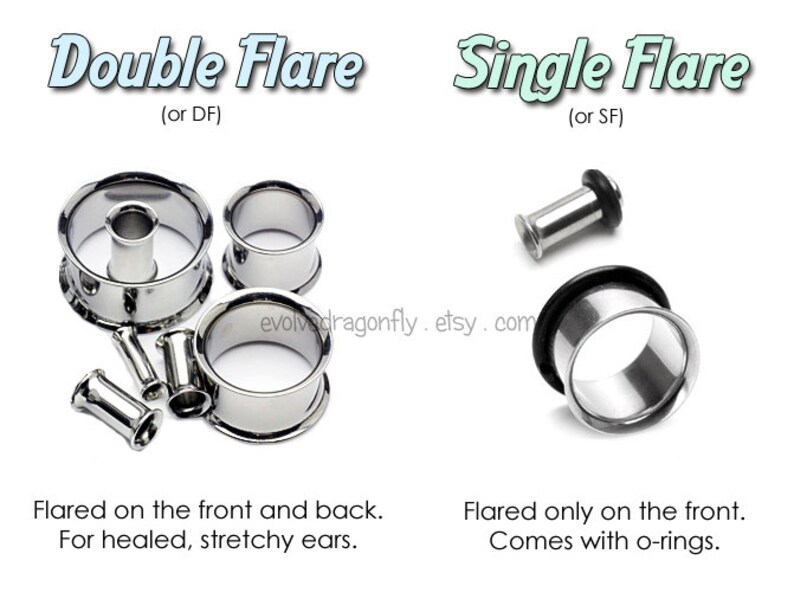 Double Flare Jack and Sally Silver Holographic Glitter Plugs Mystery Bonus Plugs! 58 16mm Plugs SHOP CLOSING