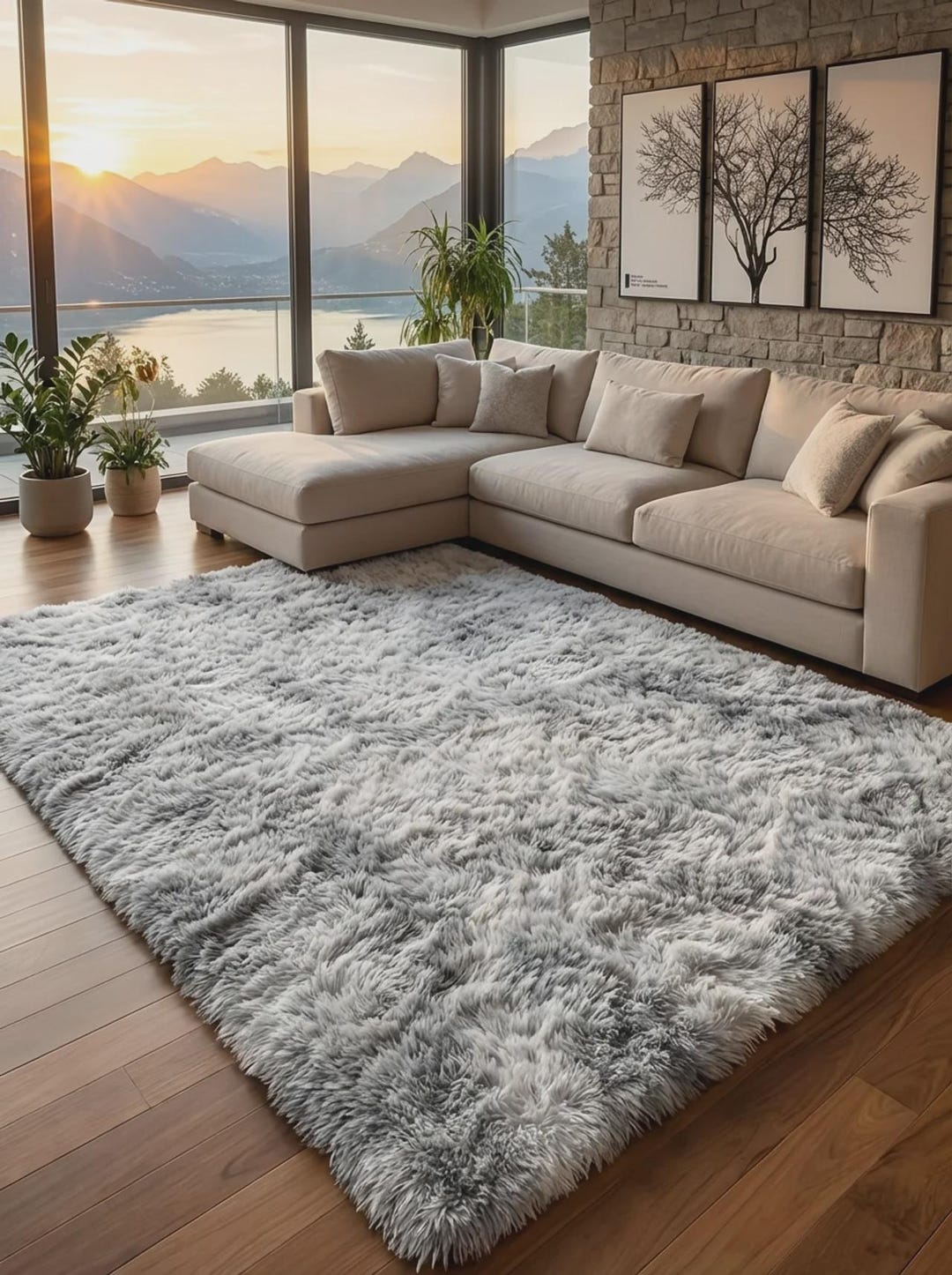 Soft Grey Rug - Etsy